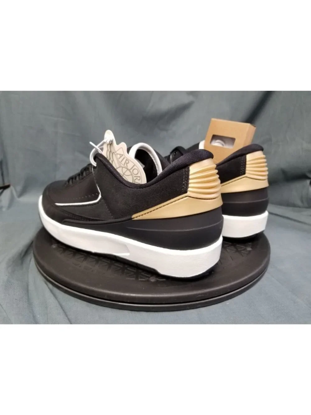 Jordan 2 Retro Low Black Metallic Gold DX4401 001 Women's Size 8 NEW NO BOX!